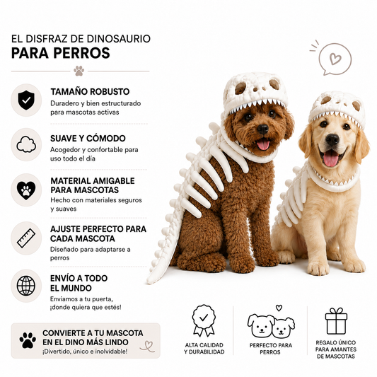 PupRex™ Disfraz de Dinosaurio para Perros